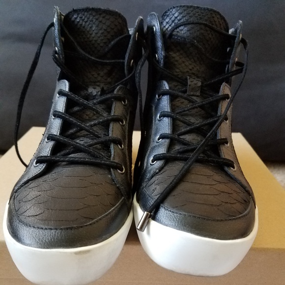 Joie Shoes - JOIE devon python print high top sneakers